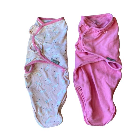 SwaddleMe Velcro Swaddles Easy Change Zipper Size Small Pink - Picture 1 of 5